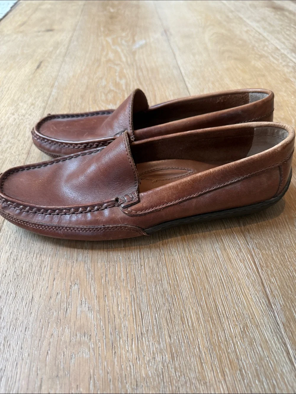 Giorgio Brutini Men's Brown Leather Slip-On Loafers